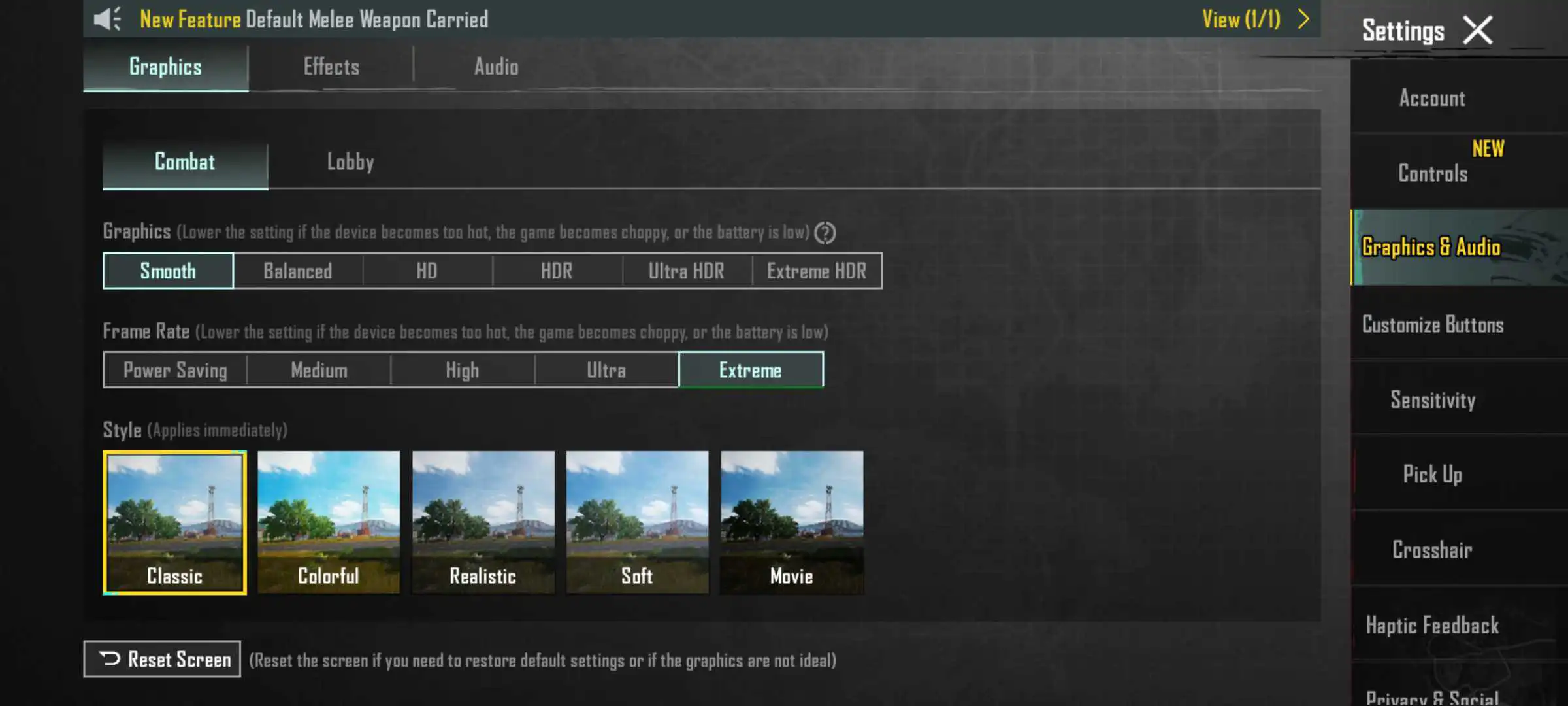 BGMI Graphics Settings to adjust quality and FPS