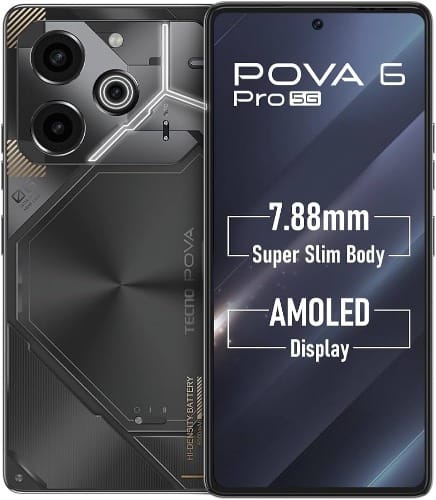 TECNO POVA 6 PRO 5G (16GB*+256GB) | 108MP Camera + 32MP Selfie Camera |  120Hz Dot-in AMOLED Display | Dual Speakers with Dolby Atmos | 6000mAh &  70W ...
